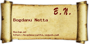 Bogdanu Netta névjegykártya